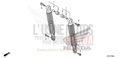 COUSSIN ARRIERE SH125ADL de 2020